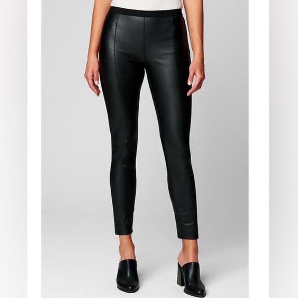 BLANK NYC Night Walks Black Vegan Leather Pull-On Skinny Leggings Size 27
